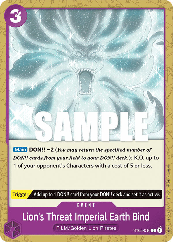 Lion's Threat Imperial Earth Bind ST05-016 One Piece card