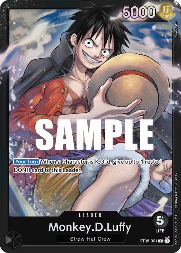 Monkey.D.Luffy (001) leader from Starter Deck 8: Monkey.D.Luffy