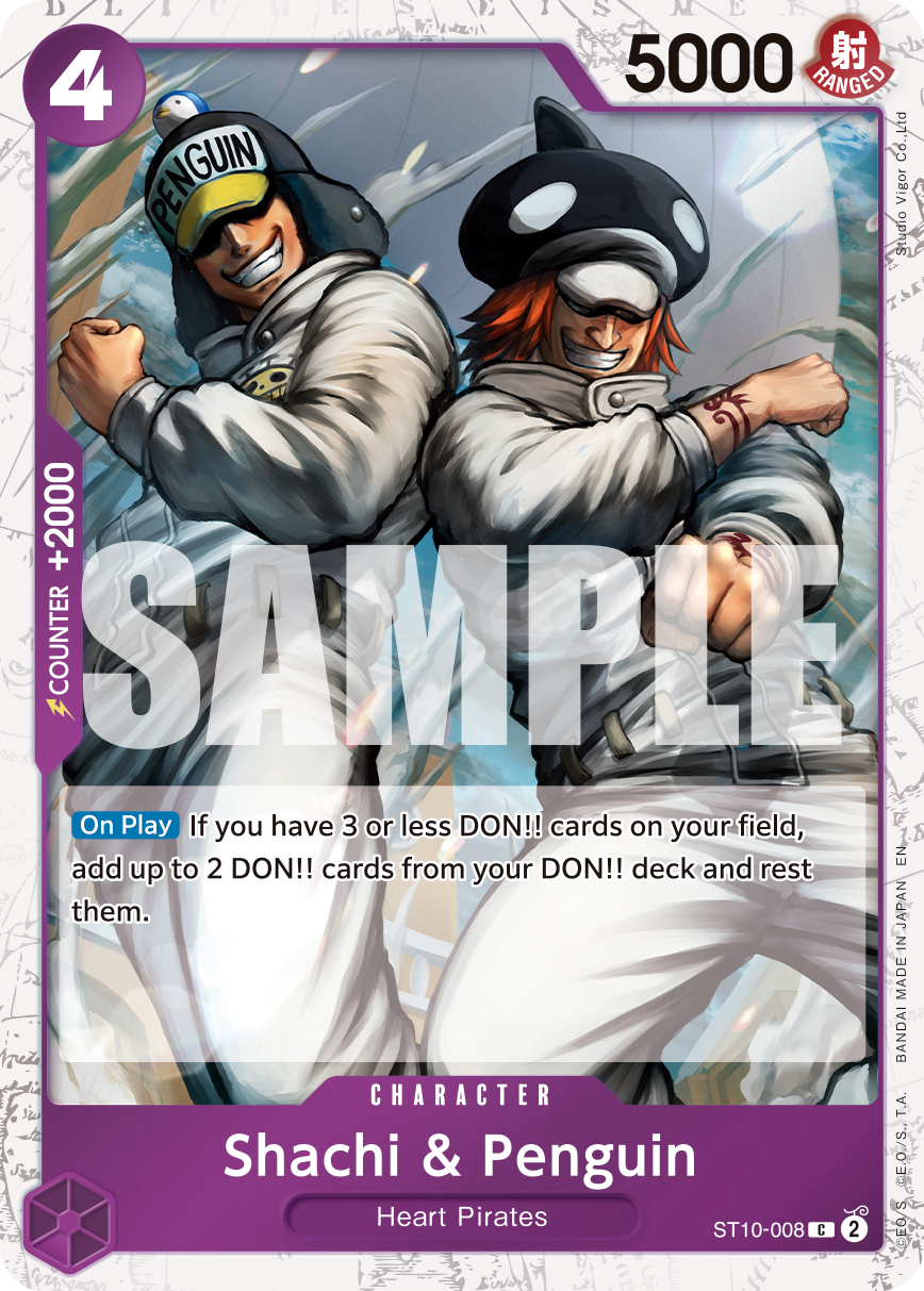 Shachi & Penguin (Pirate Foil) ST10-008 One Piece card