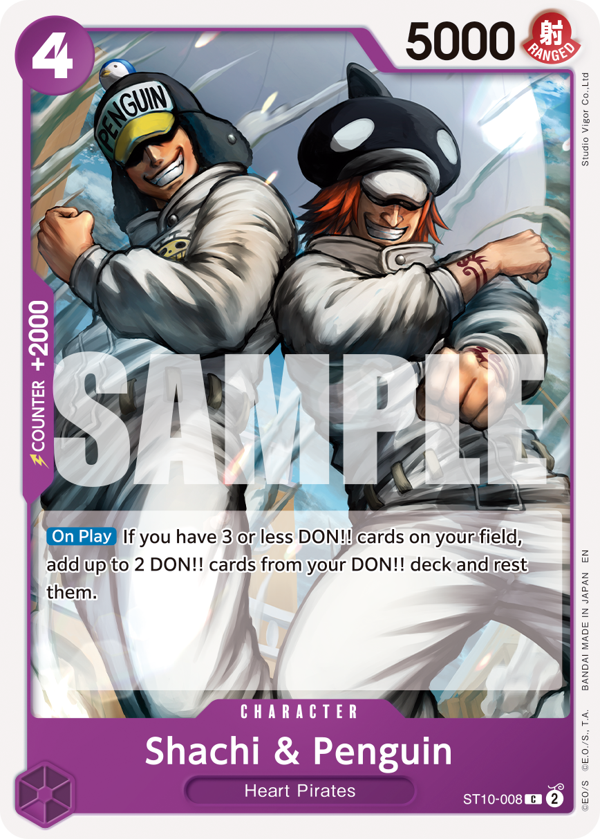 Shachi & Penguin (Reprint) ST10-008 One Piece card