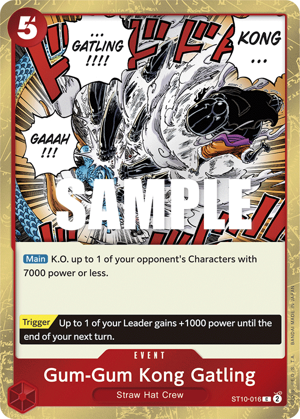 Gum-Gum Kong Gatling ST10-016 One Piece card