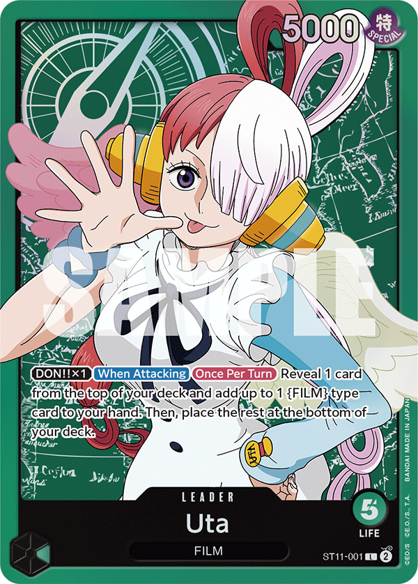 Uta (001) leader from Starter Deck 11: Uta