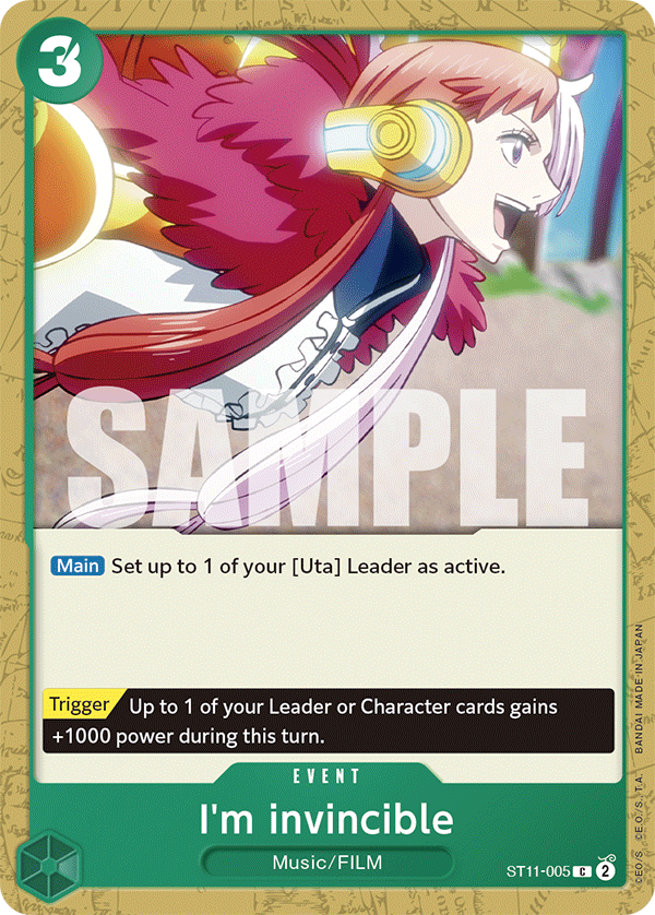 I'm invincible ST11-005 One Piece card