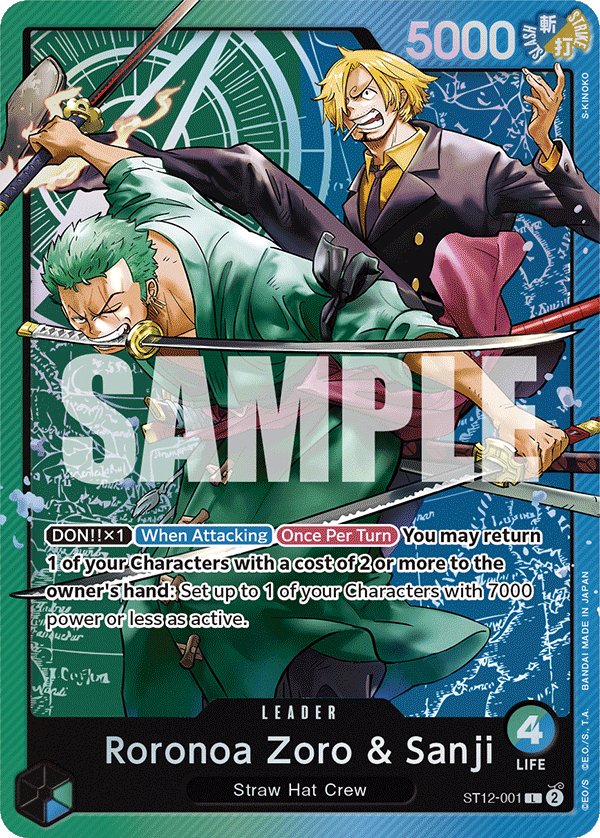 Roronoa Zoro & Sanji leader from Starter Deck 12: Zoro and Sanji