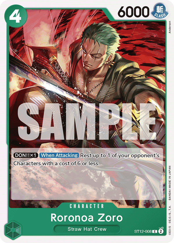 Roronoa Zoro ST12-008 One Piece card