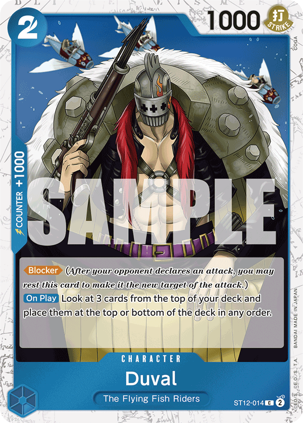 Duval (Jolly Roger Foil) ST12-014 One Piece card