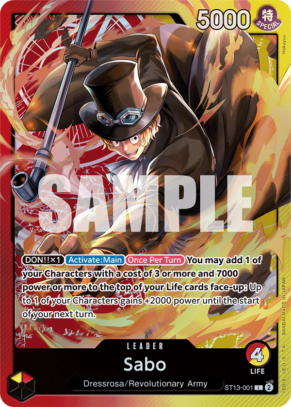 Sabo (001) leader from Ultra Deck: The Three Brothers