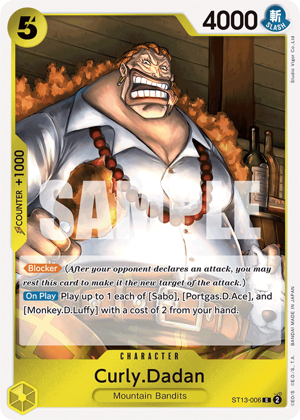 Curly.Dadan ST13-006 One Piece card