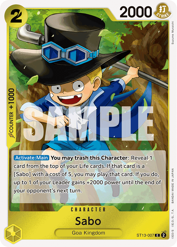 Sabo (007) ST13-007 One Piece card