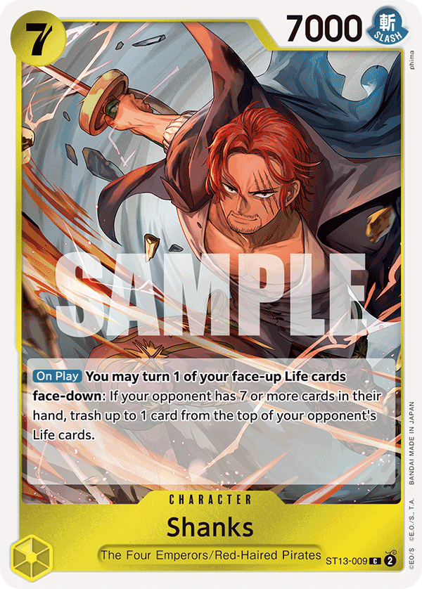 Shanks ST13-009 One Piece card