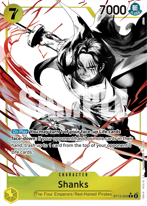 Shanks (Parallel) ST13-009 One Piece card