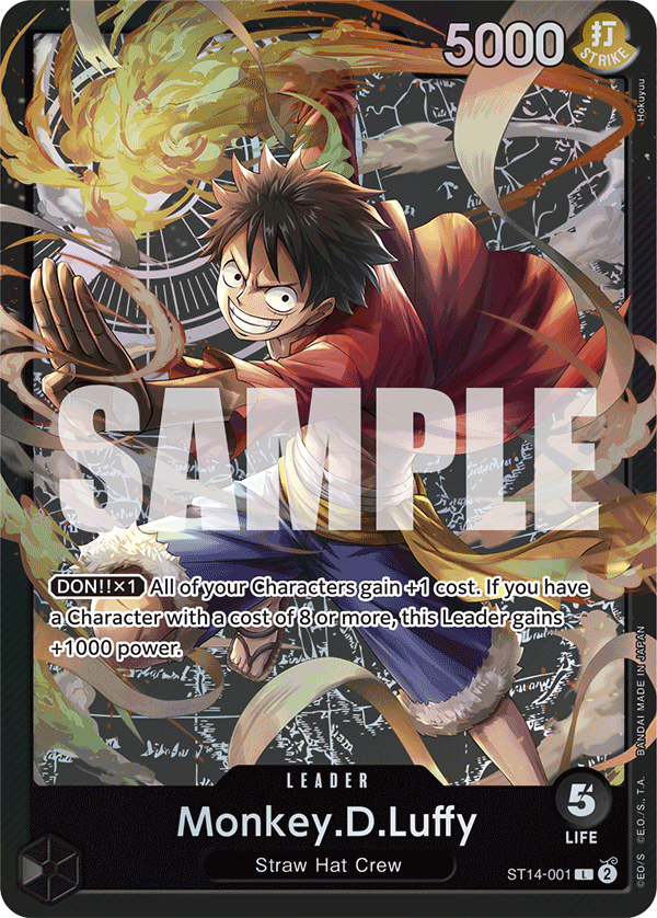 Monkey.D.Luffy (001) leader from Starter Deck 14: 3D2Y