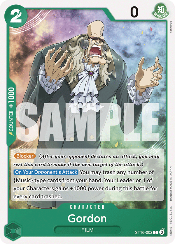 Gordon ST16-002 One Piece card