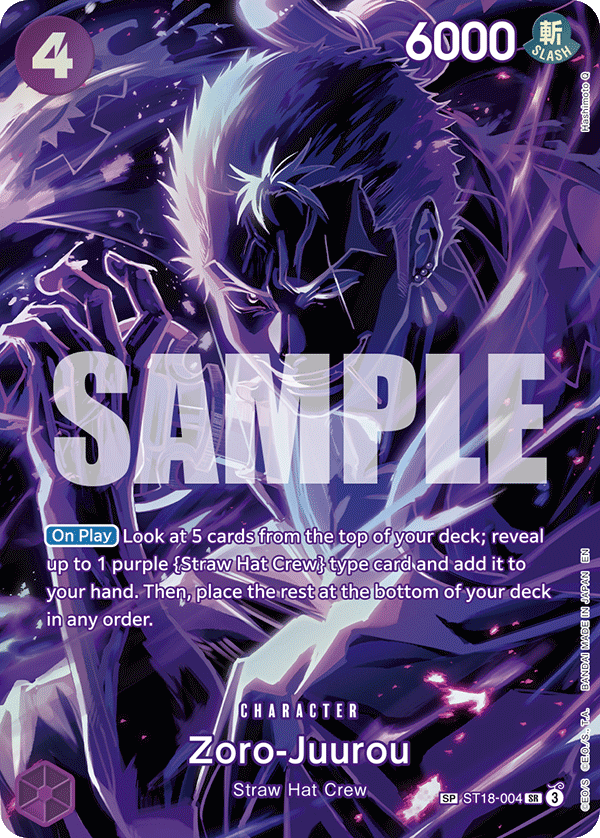 Zoro-Juurou (SP) ST18-004 One Piece card