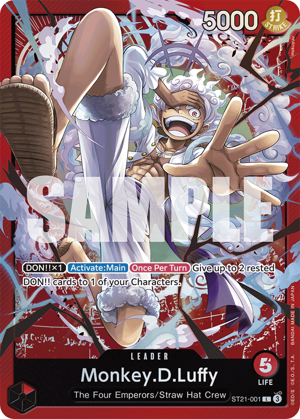 Monkey.D.Luffy (001) leader from Starter Deck EX: Gear 5