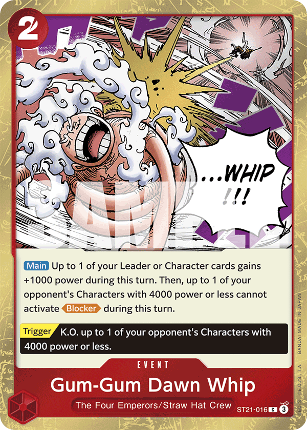 Gum-Gum Dawn Whip ST21-016 One Piece card