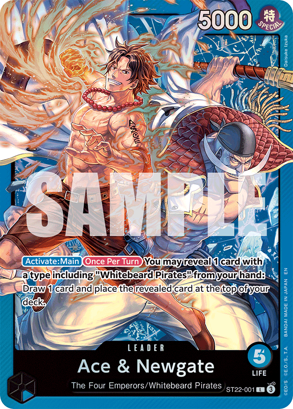 Ace & Newgate leader from Starter Deck 22: Ace & Newgate