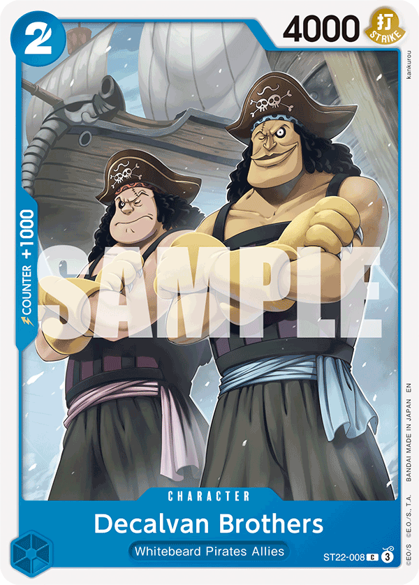 Decalvan Brothers ST22-008 One Piece card