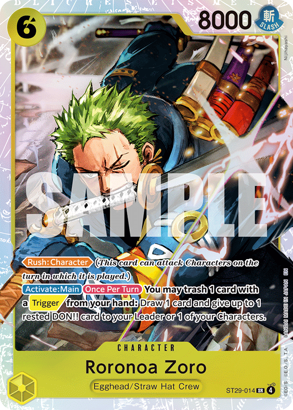 Roronoa Zoro ST29-014 One Piece card