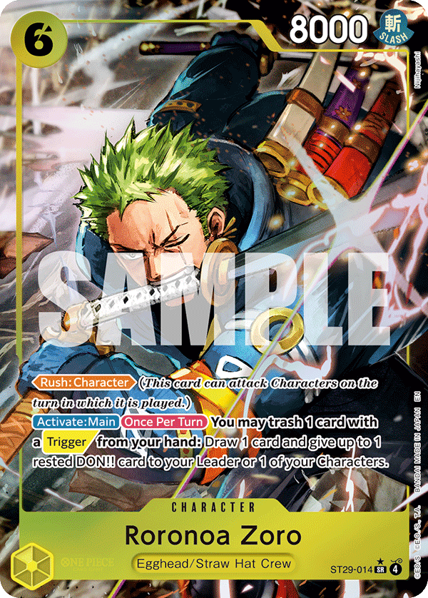 Roronoa Zoro (Full Art) ST29-014 One Piece card