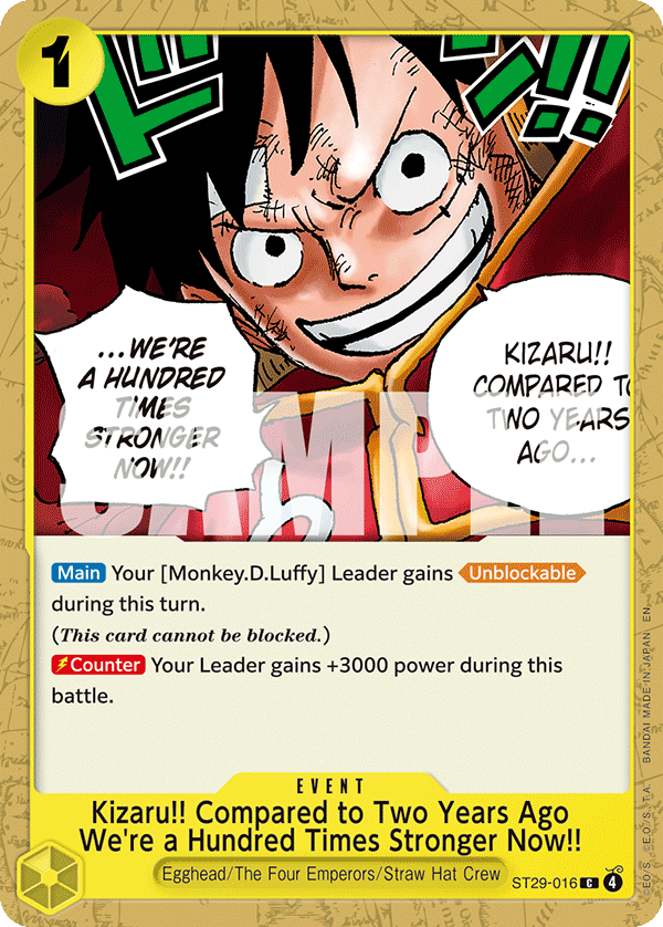 Kizaru!! Compared to Two Years Ago We're a Hundred Times Stronger Now!! ST29-016 One Piece card