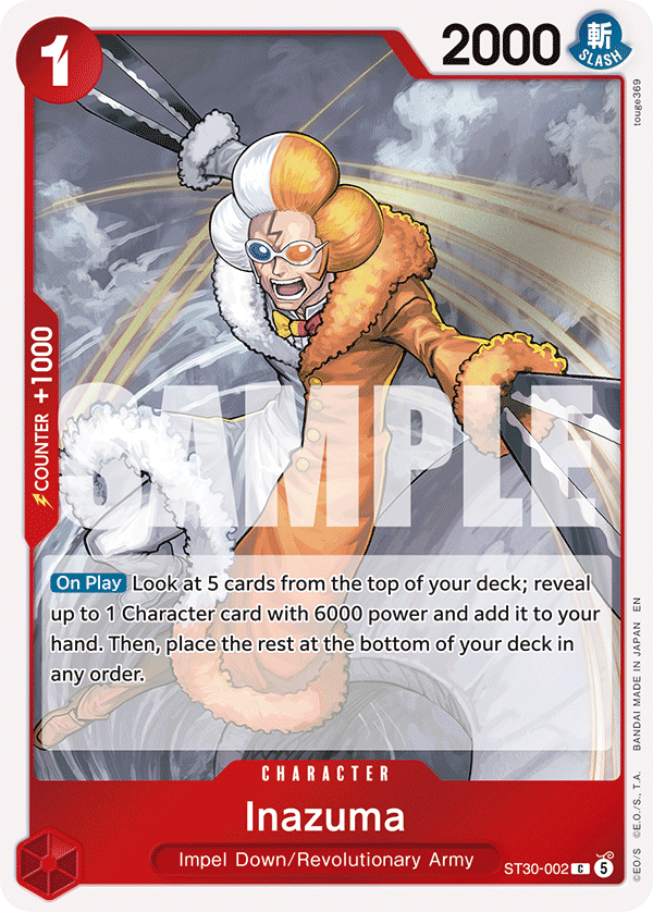 Inazuma ST30-002 One Piece card