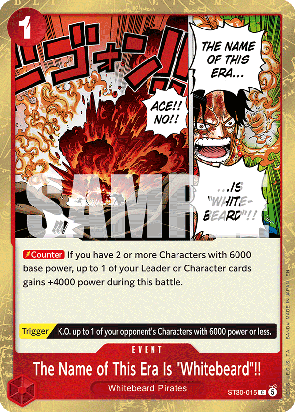 The Name of This Era Is "Whitebeard"!! ST30-015 One Piece card