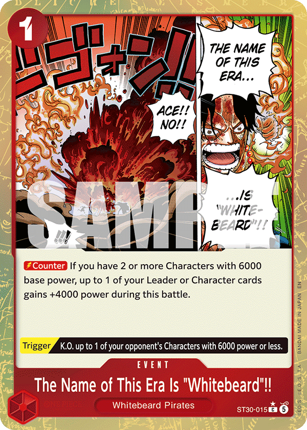 The Name of This Era Is "Whitebeard"!! (Parallel) ST30-015 One Piece card