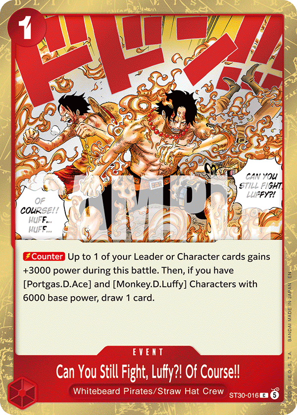 Can You Still Fight, Luffy?! Of Course!! ST30-016 One Piece card