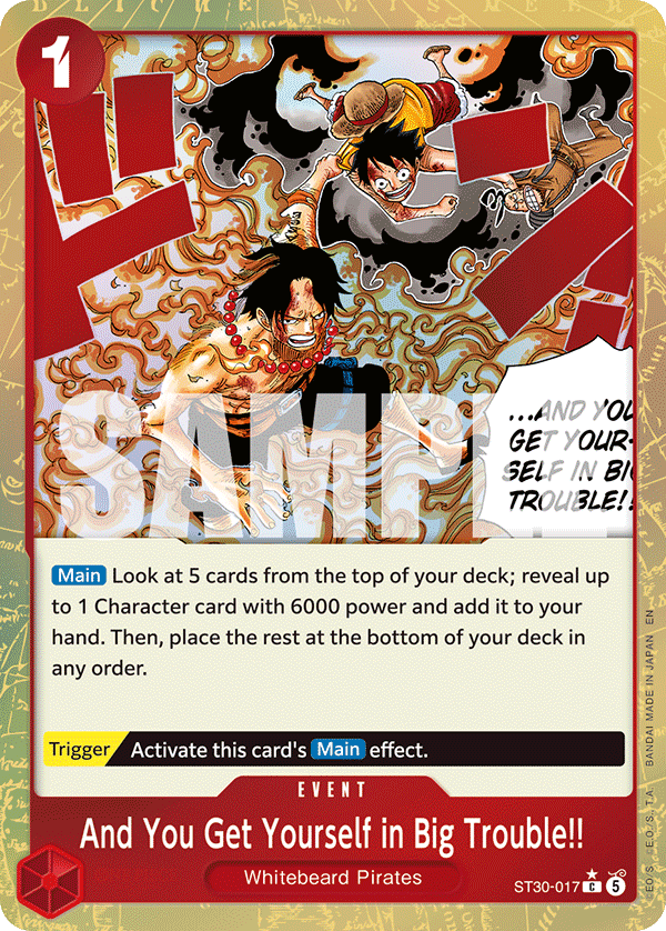 And You Get Yourself in Big Trouble!! (Parallel) ST30-017 One Piece card