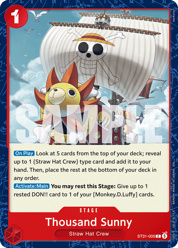 Thousand Sunny ST31-005 One Piece card