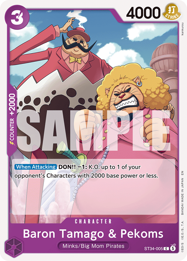 Baron Tamago & Pekoms ST34-005 One Piece card