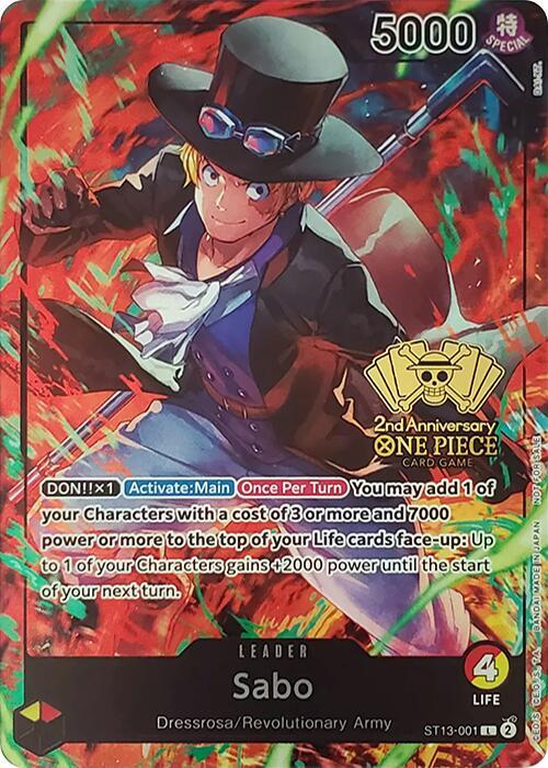 Sabo (2nd Anniversary Tournament) ST13-001 One Piece card
