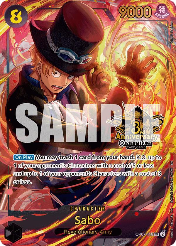 Sabo (Japanese Version 3rd Anniversary Set) OP07-118 One Piece card