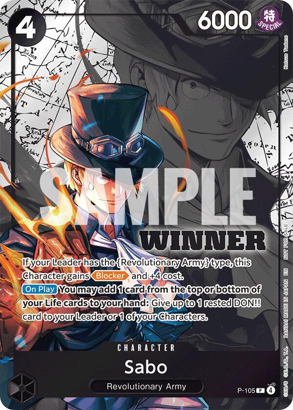 Sabo (Winner Pack 2026 Vol. 2) P-105 One Piece card