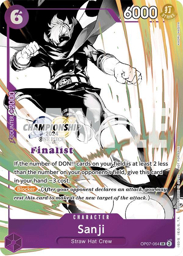 Sanji (Championship 2024 Finalist Card Set Vol. 2) OP07-064 One Piece card