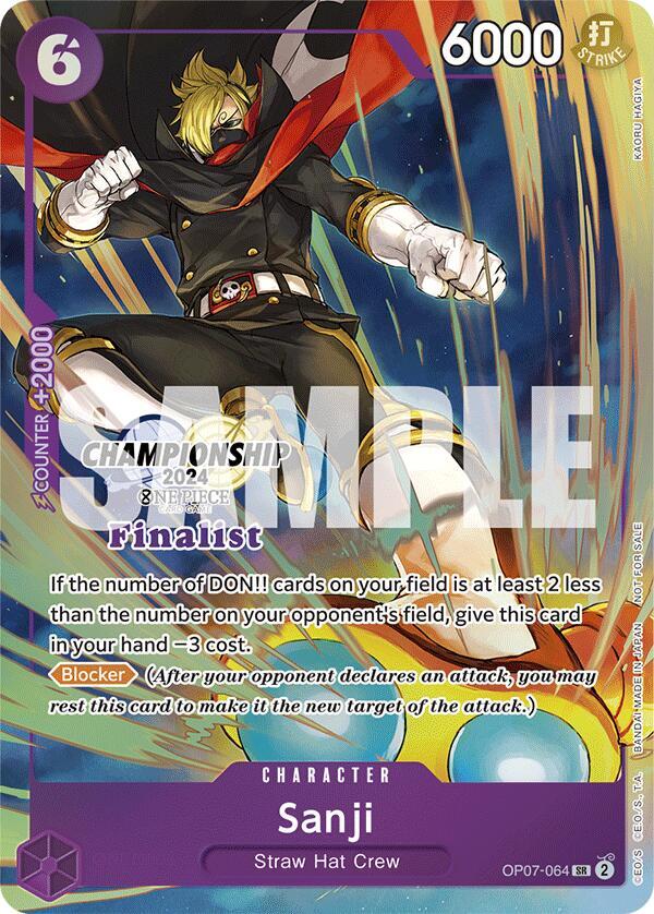 Sanji (Championship 2024 Finalist Card Set) OP07-064 One Piece card