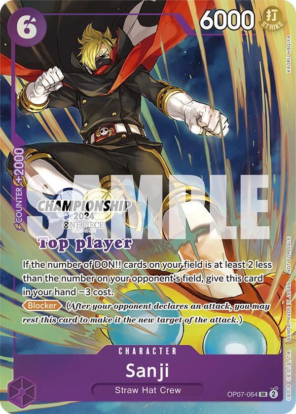 Sanji (Championship 2024 Top Player Pack) OP07-064 One Piece card