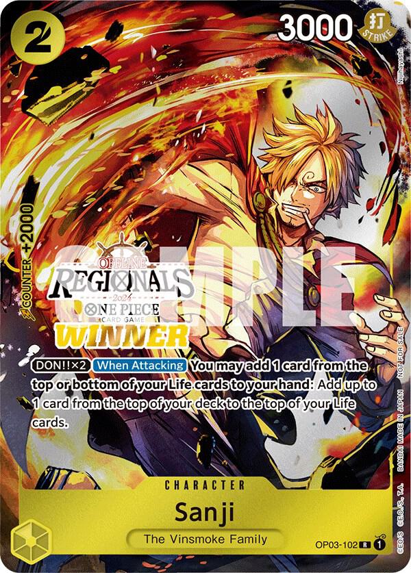 Sanji (Offline Regional 2024) [Winner] OP03-102 One Piece card