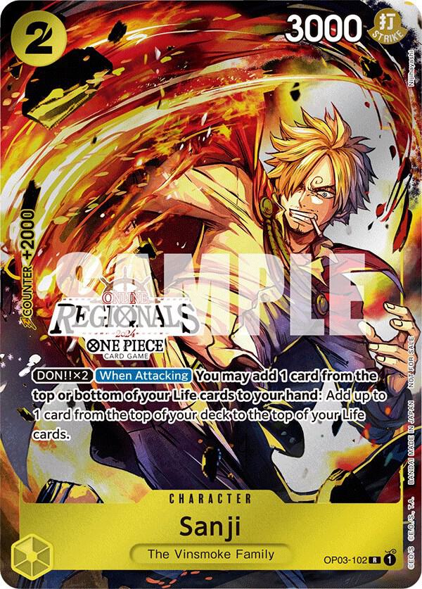 Sanji (Online Regional 2024) [Participant] OP03-102 One Piece card