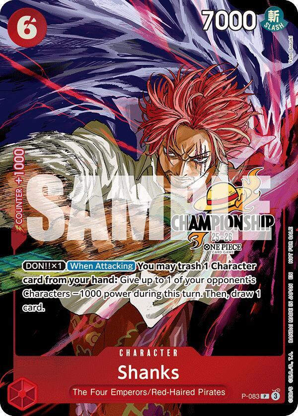 Shanks (CS 25-26 Event Pack Finalist Ver.) P-083 One Piece card