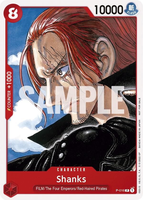 Shanks (One Piece Film Red) P-016 One Piece card