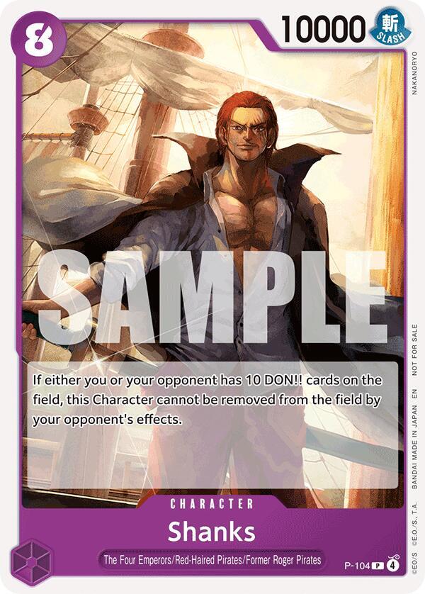 Shanks (Tournament Pack 2026 Vol. 2) P-104 One Piece card