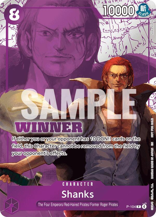 Shanks (Winner Pack 2026 Vol. 2) P-104 One Piece card