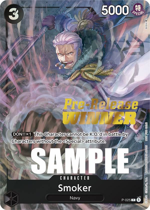 Smoker (Pre-Release) [Winner] P-025 One Piece card