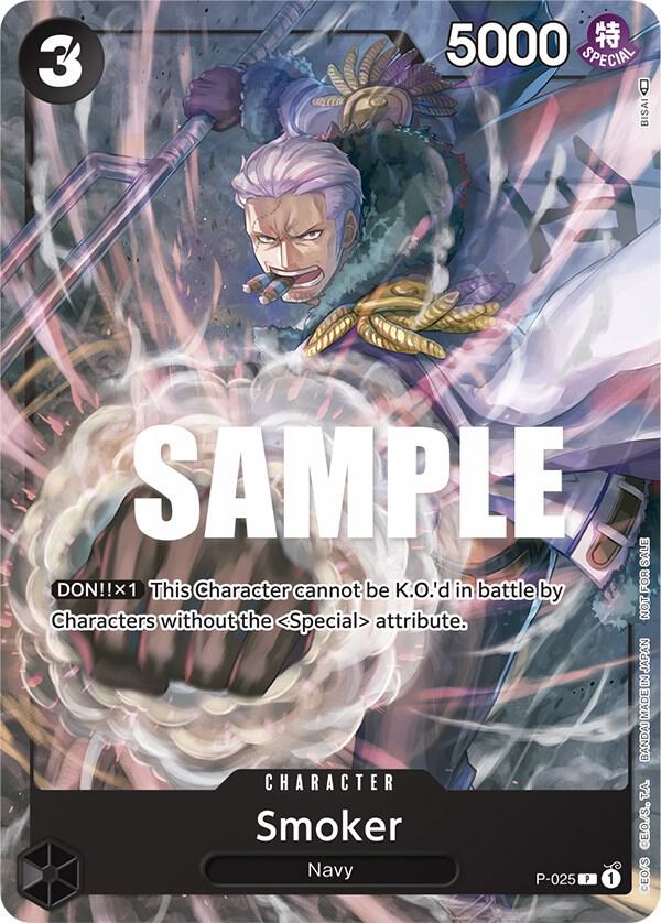 Smoker (Pre-Release) P-025 One Piece card