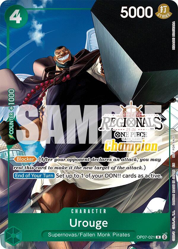 Urouge (Offline Regional Champion Card Set 2025 Vol.1) OP07-021 One Piece card