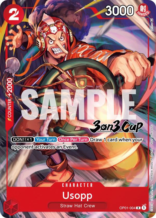Usopp (3-on-3 Cup) [Participant] OP01-004 One Piece card