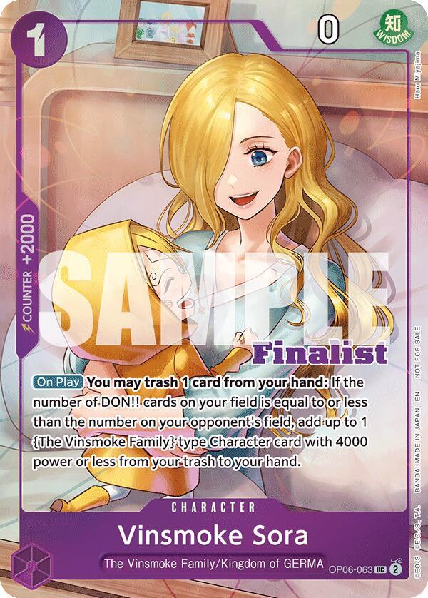 Vinsmoke Sora (CS 25-26 Finalist Card Set 2) OP06-063 One Piece card