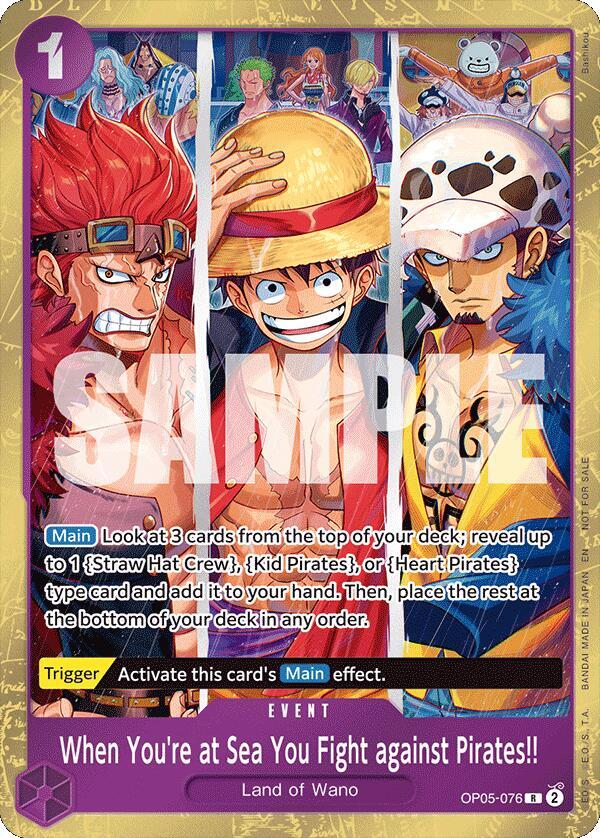 When You're at Sea You Fight against Pirates!! (2025 Pirates League Store Qualifier Winner) OP05-076 One Piece card